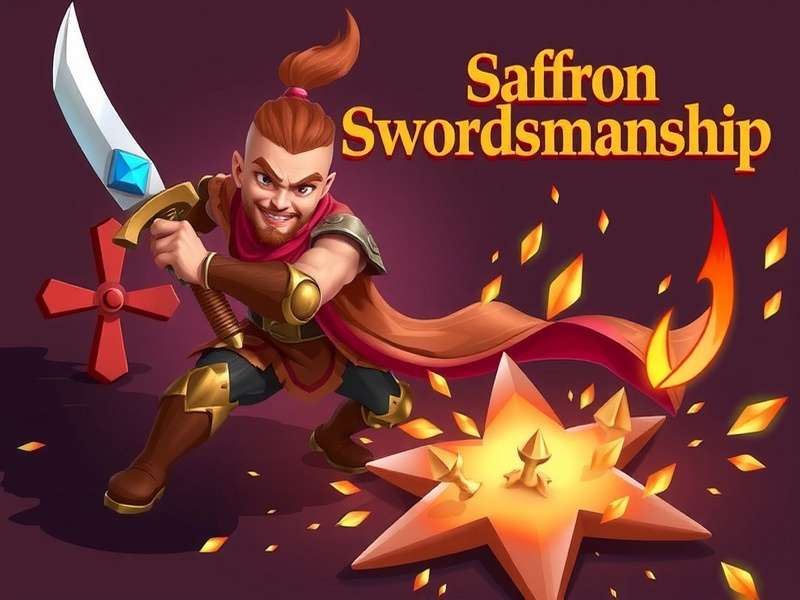 Saffron Swordsmanship - Epic Battle Scene Saffron Swordsmanship Game Hero Image